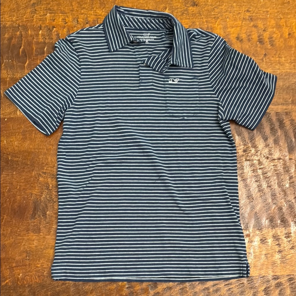 Vineyard Vines Classic Blue and White Polo